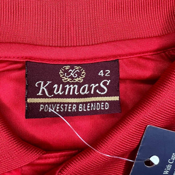 Kumar's Tiger Hill Kargil Red Polo Shirt Mens Size 42 Large NWT Kumar Army Store - Picture 5 of 7